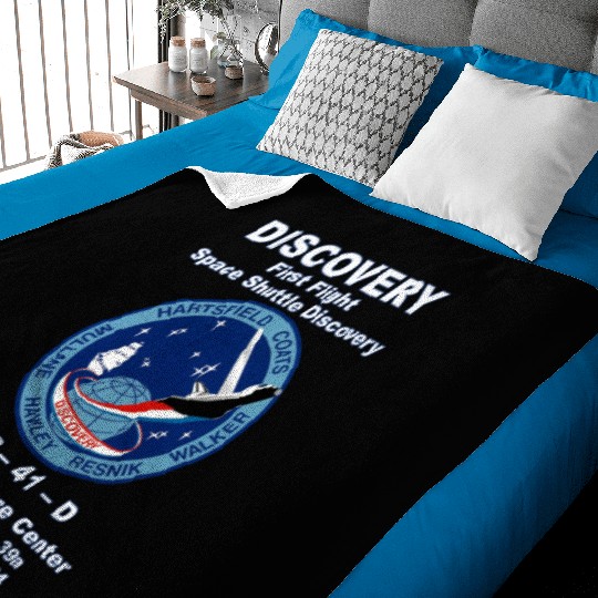 NASA Space Shuttle STS-41-D Vintage Crew Baby Blankets