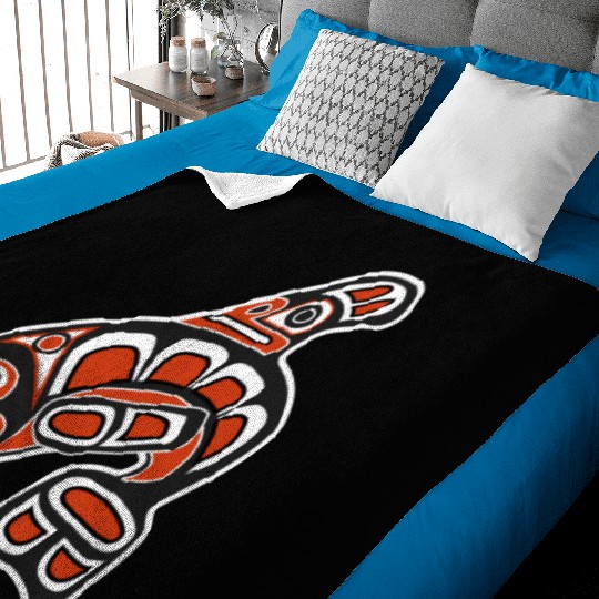 Orca Whale Indian Totem Tribal Haida Style Art Baby Blankets