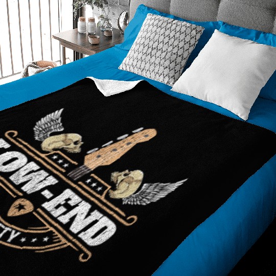 Bassist Low End Society Bass Guitar Player Baby Blankets