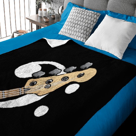 Bass Clef Guitar Bass Player Musician Baby Blankets