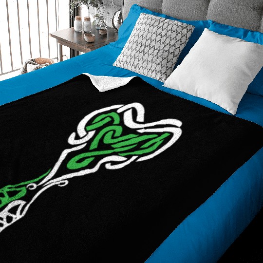 Irish Step Dancing Celtic Knot Heart Baby Blankets