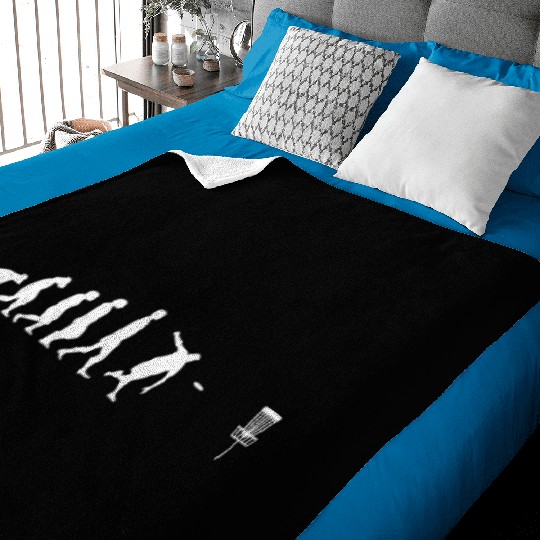 Disc Golf Evolution Design for a Disc-Golf Player Baby Blankets