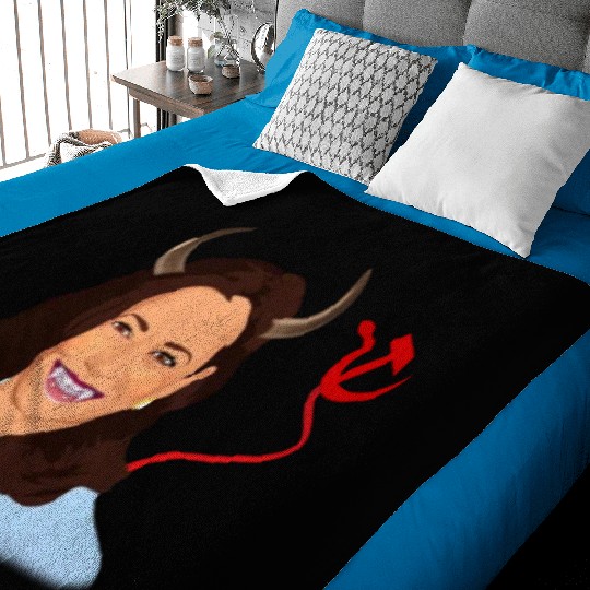 Trump kamala harris monster communist Baby Blankets