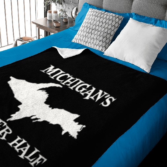 Michigan Better Half Upper Peninsula Yoopers 906 U Baby Blankets