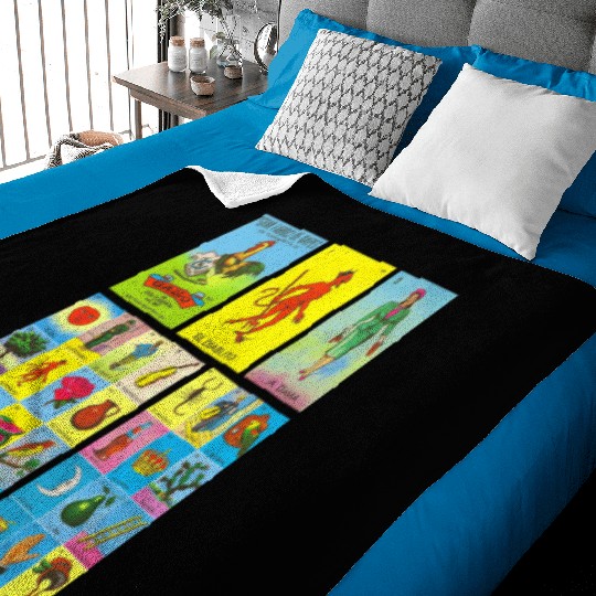 Loteria Mexican Baby Blankets