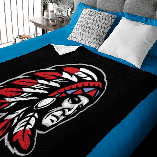 Native American Indian Headdress Baby Blankets