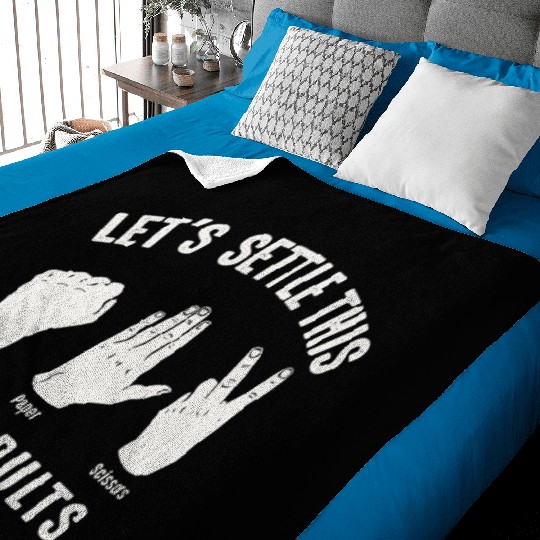 Let's Settle This Like Adults Rock Paper Scissors Baby Blankets