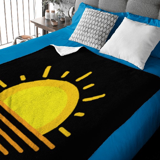 Sun over Ocean Baby Blankets