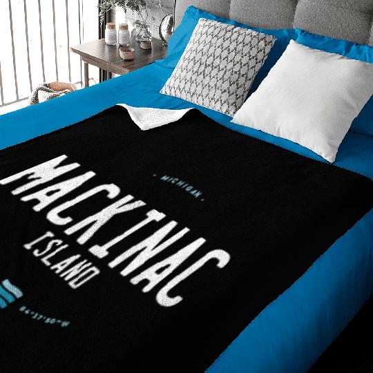 Mackinac Island Michigan Beach Waves Baby Blankets