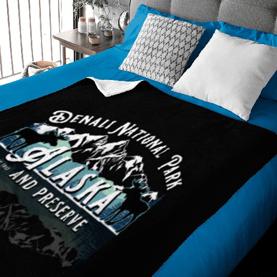 Denali National Park Alaska Ak Usa Moose Souvenir Baby Blankets