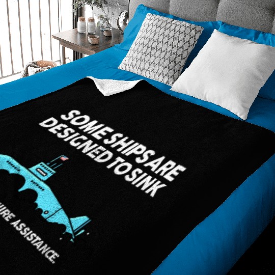 Military Submarine Veteran Gift US Submarine Sink Baby Blankets
