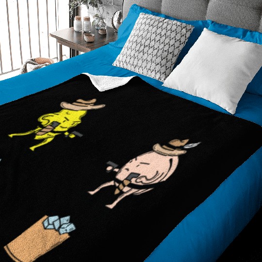 Iced Tea Lemon and Peach in the wild West Baby Blankets