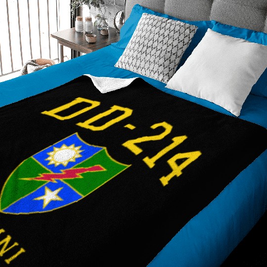 US Army Ranger Veteran DD214 Alumni Logo Insignia Baby Blankets