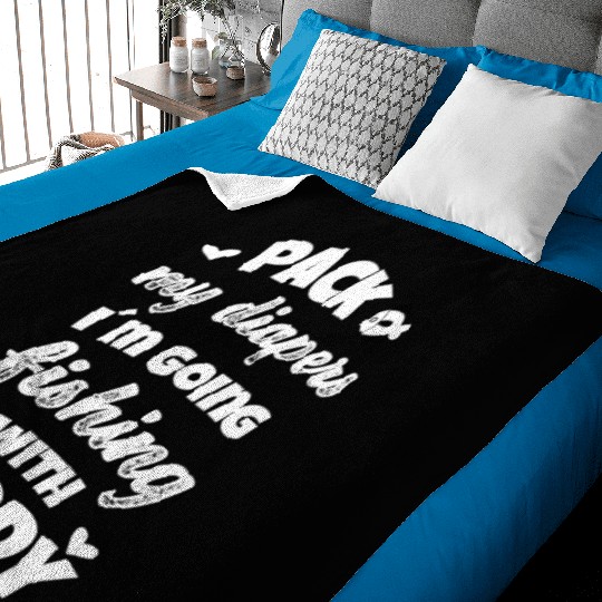 Daddy´s little fishing buddy Father Newborn Baby Baby Blankets