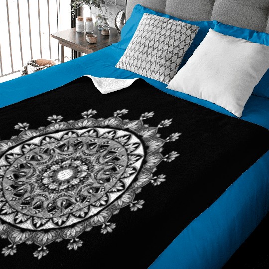 Buddhism yoga mandala with ornaments present Baby Blankets