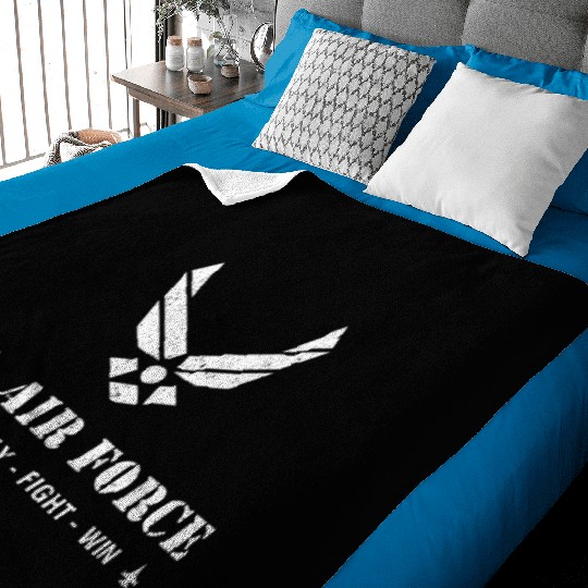 US Air Force Aim High Fly-Fight-Win Baby Blankets