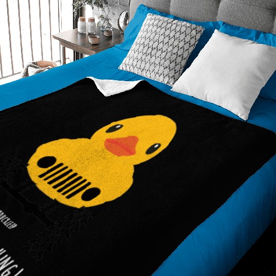 Cute Jeep Rubber duck on Offroad wheels duckduck Baby Blankets