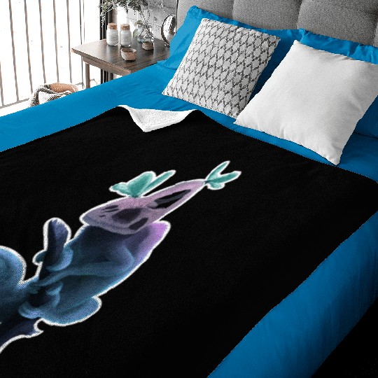 Neon Petrified Chameleon Baby Blankets