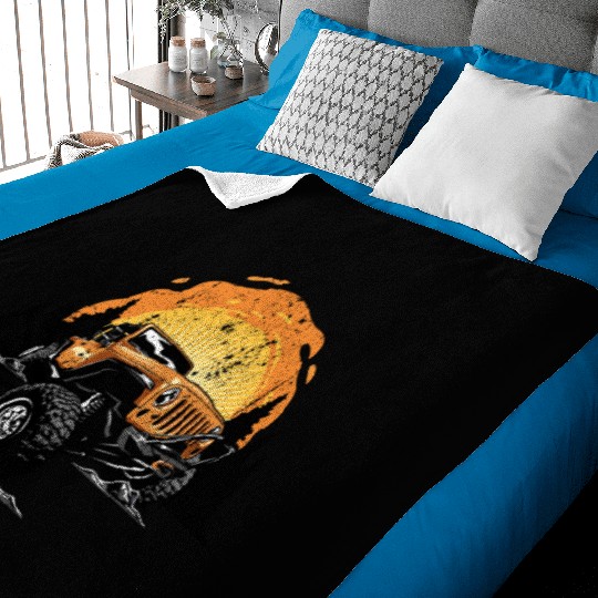 Jeep adventure Baby Blankets