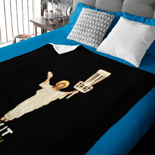 Disc Golf What Would Jesus Throw Ultimate Frisbee Baby Blankets