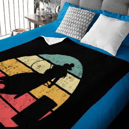 Barrel Racing Retro Baby Blankets