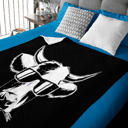 Cool winter cow dairy cow farmer farm Baby Blankets