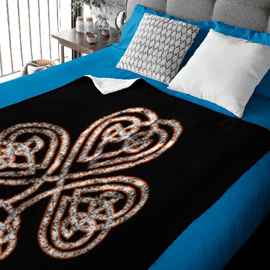 Celtic Knot Trinity Shamrock Irish Heritage Irelan Baby Blankets