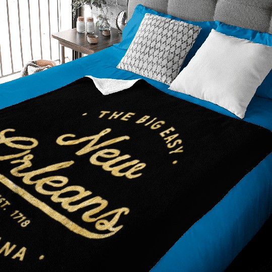 New Orleans Classic Woodgrain The Big Easy Nola Us Baby Blankets