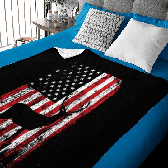 Deer Hunting Camouflage Flag Baby Blankets