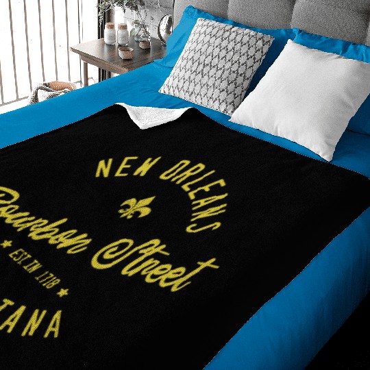 New Orleans Bourbon Street Jazz Baby Blankets