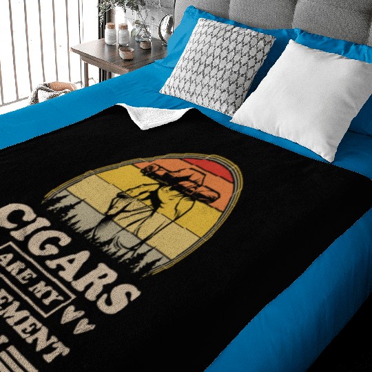Cigars Are My Retirement Plan Funny Cigar Dad Gift Baby Blankets