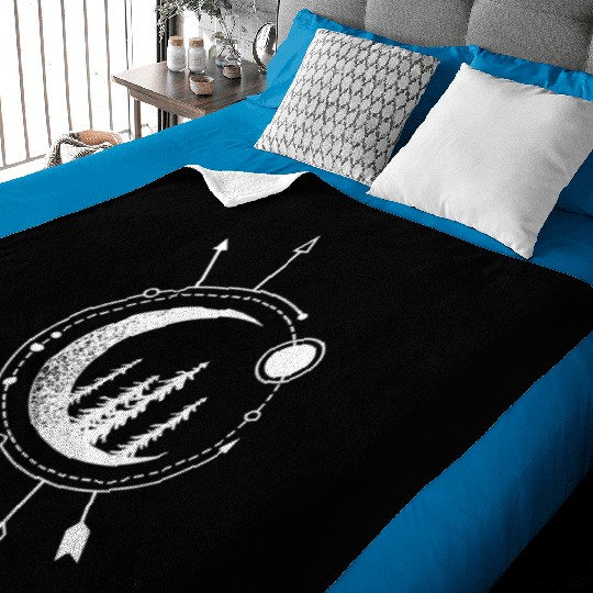 Modern Geometric Nature Forest Astronomy Bohemian Baby Blankets