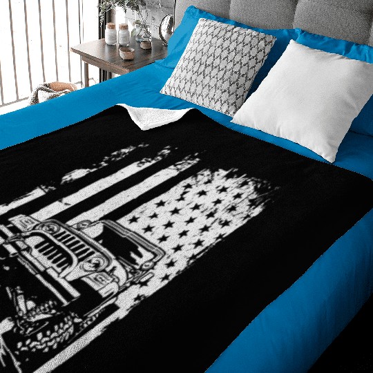 American US Flag Jeep adventure lifestyle Baby Blankets
