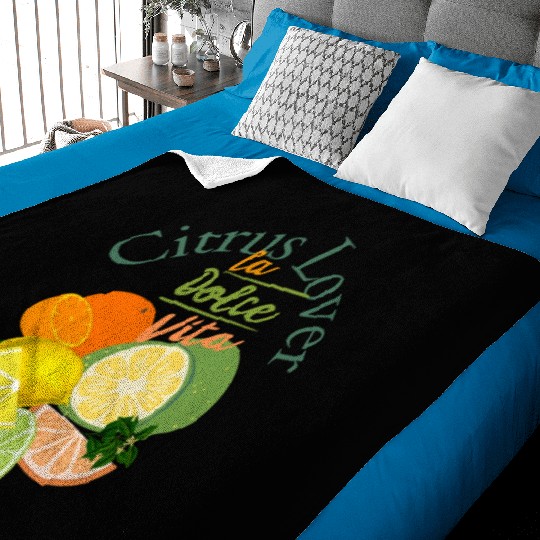 Citrus Lover la Dolce Vita Baby Blankets