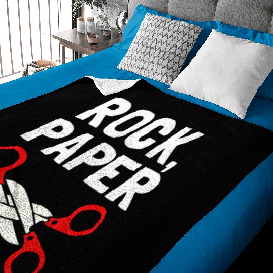 Rock Paper Scissors Lesbian LGBT LGBTQ Baby Blankets