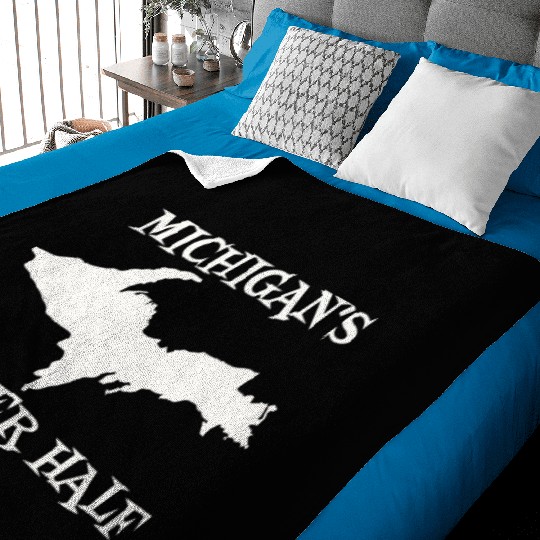 Michigan Better Half Upper Peninsula Yoopers 906 U Baby Blankets