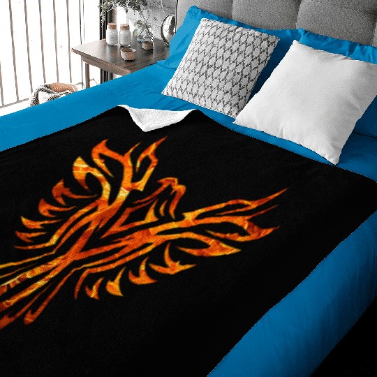 Tribal Fire Phoenix Rising Baby Blankets