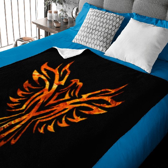 Tribal Fire Phoenix Rising Baby Blankets