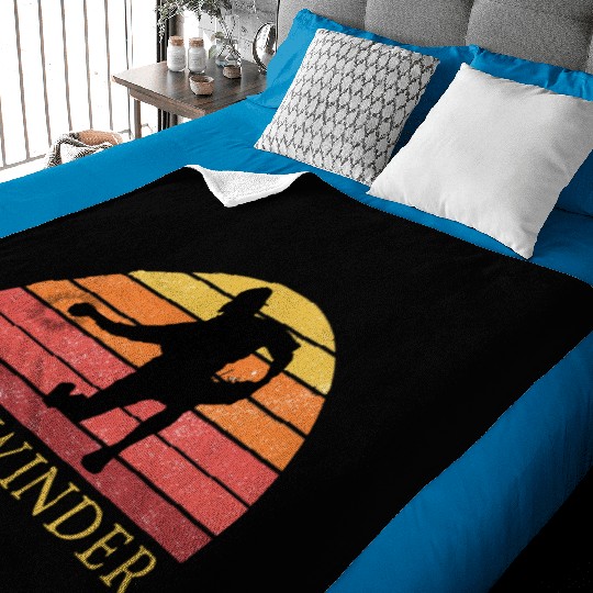 Sidewinder Sidearm Baseball Pitcher Retro Vintage Baby Blankets