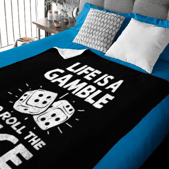 Roulette Life Is A Gamble Roll The Dice Baby Blankets