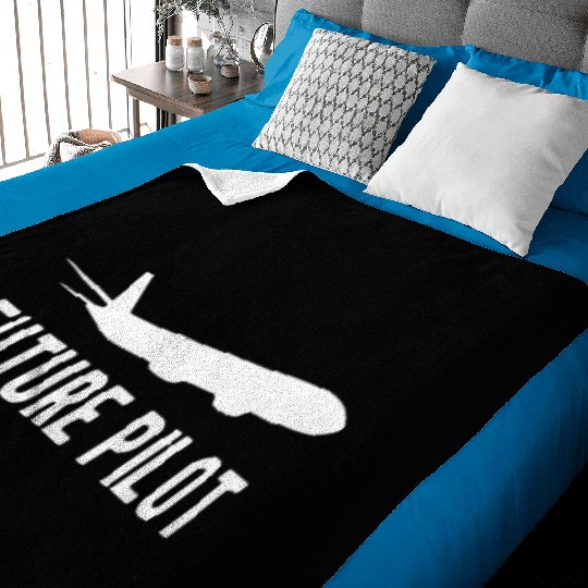 Pilot Aviation Airplane Airline Gift future Pilot Baby Blankets