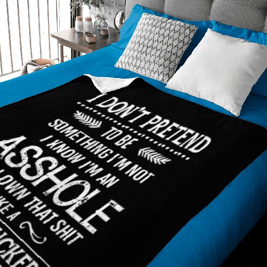 I know I'm an asshole motherfucker Baby Blankets