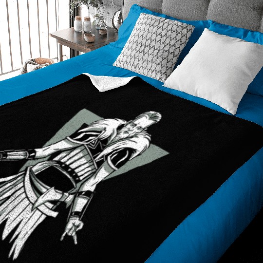 Viking Viking Head Odin Thor Axe Ragnar Fighter Baby Blankets