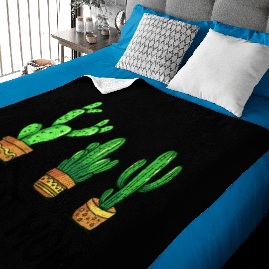 Plant Mom Funny Cactus Succulent Baby Blankets
