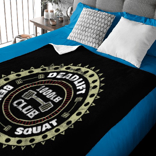 1000 Pound Club Workout Gym Baby Blankets