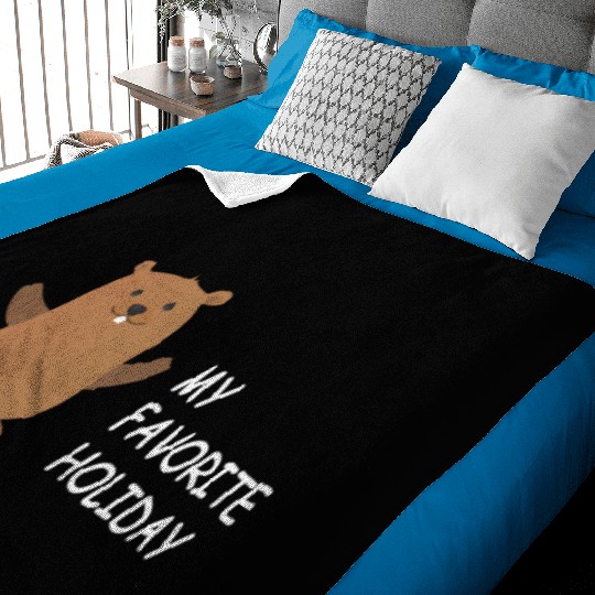 Groundhog Groundhog Day - My Favorite Holiday Baby Blankets