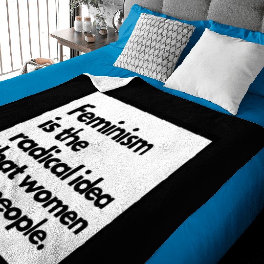 Feminism solid back sticker Baby Blankets