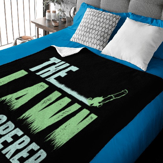 Funny Lawn Mowing The Lawn Whisperer Baby Blankets