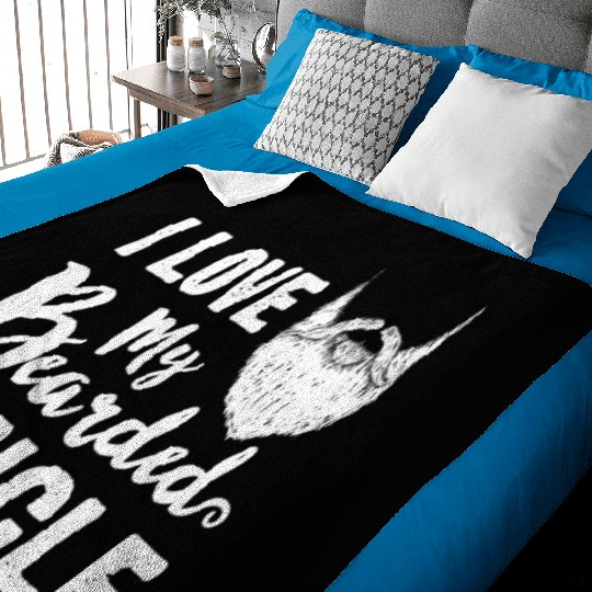 I Love My Bearded Funcle Cool Uncle Family Gift Baby Blankets