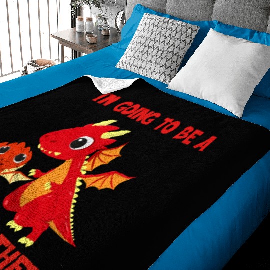 I'm Going To Be A Big Brother Dragon Soon I Am Bro Baby Blankets